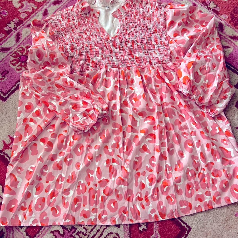Fun ruffle neck blouse